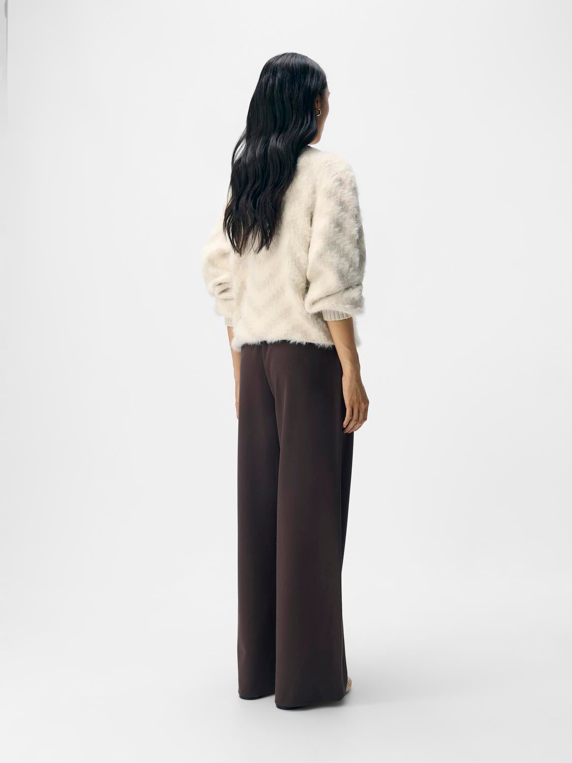 OBJLISA Trousers - Seal Brown - VERO MODA & VILA Bergvik
